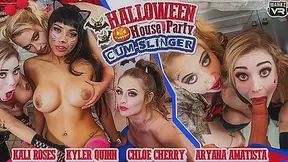 Halloween House Party: Cum-Slinger - WankzVR - SexLikeReal