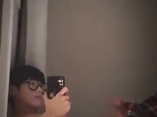 Korean - Park Ha jerk off his big cock and cum a big load part 1