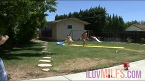 Cum swapping blonde sluts fuck a dude in a threesome
