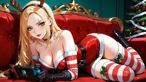 Ai Cartoon Christmas with Stepsister, Getting Caught