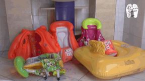 Inflatables under black High Heels