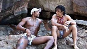 Marcelo and Rick on an island finding a secluded spot to fuck. Look in as gorgeous Rick takes Marcelo's big cock up his ass.