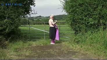 Naughty Granny Outdoors