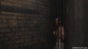 ”Blonde dominatrix sucks prick to her sub”