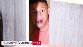 ”Hot milf Madison Lust sexually pleases herself on a huge dick”