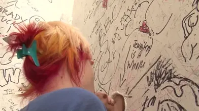 Busty Trans Aubrey Kate Gets Bj In Gloryhole And Fucks Girl