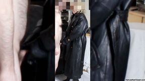 Double Feature Leather Catsuit Domme and Bordeaux Leather Domme