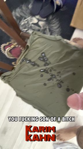 Precumming a Lot When I Prepare a Shirt for a Fan with My Cum