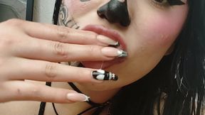 Q Sucking thumb and saliva mini ASMR 🥹