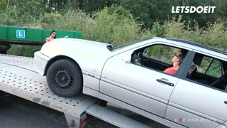 Big Tits Francys Belle Banged Outdoors By Car Mechanic Then Jizzed In Her Mouth - LETSDOEIT