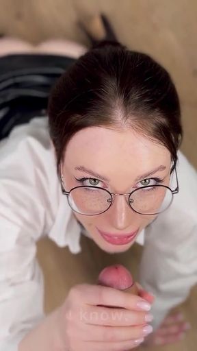 Key moment from &quot;Lesya Moon Seals the Deal with a Blowjob and Full Fuck on the Apartment Couch&quot;
