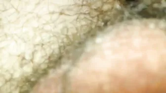 Young guy strokes his hard cock on the couch