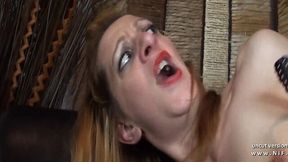 French MILF in Stockings Gets Face Fucked and Swallows Jizz