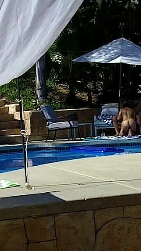 Lexi Bloom Sexy Coed Tied up and Fucked Poolside and Gets Facial