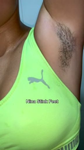 Hairy Armpits Fetish! Sweaty Armpit after Workout.