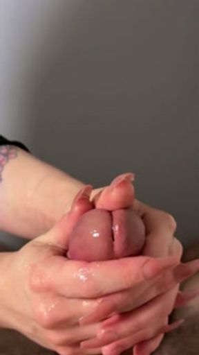 sensual closeup handjob