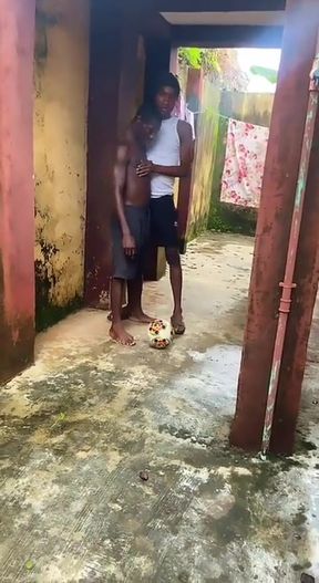 While Playing Football Outside., It Turned to Sex Outside