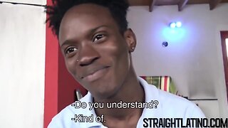 Jamaican lad sucking prick before barebacking homo with bbc
