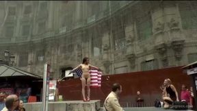 Slutty American Tourist Publicly Disgraces Herself!!!