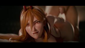 Chainsaw-man ( Power ) In The Secret Room - Hentai Uncensored