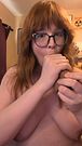 Redhead gamer has an oral fixation