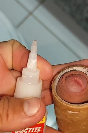Super Hot Glue Secures the Dick to the Cock Ring