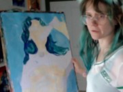 a very very naughty self portrait painting