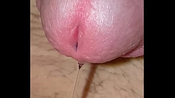 Throbbing boy dick oozing pre cum