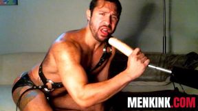 Dildo machine penetrates the HORNY ass hole and mouth of Seth Santoro