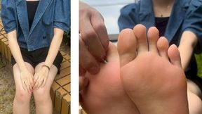 20 Year-old Fair Skinned Japanese Beauty Gets Sensitive Size 9 Soles Tickled; 3 Minutes and 5 Seconds