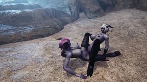 draenei girl on draenei girl action in a cave - warcraft porn parody