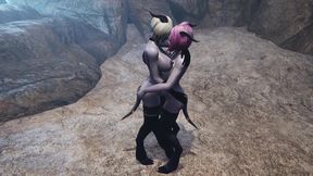 draenei girl on draenei girl action in a cave - warcraft porn parody