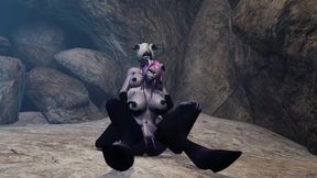 draenei girl on draenei girl action in a cave - warcraft porn parody