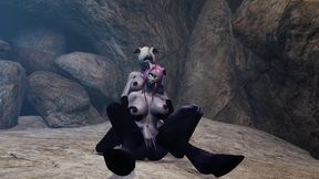 draenei girl on draenei girl action in a cave - warcraft porn parody