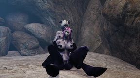 draenei girl on draenei girl action in a cave - warcraft porn parody