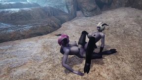 draenei girl on draenei girl action in a cave - warcraft porn parody