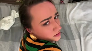 Dirty slut takes deep dicking and HUGE facial cumshot