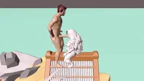 Horny cyberpunk babe gets creampied by her step-sis in 3D animation