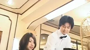 Seductive Asian Server Signs A Pact Before Her Steamy Handjob Act