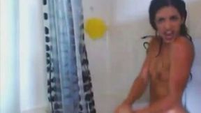 Sexy all wet foam covered hottie acted naughty in the shower