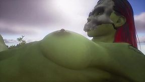 Amazon Goddess Squirts While Taking Thick Orc Dick Doggystyle