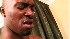 Blonde skank takes a huge black member in her snug butt