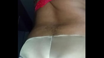 Boy wearing sexy wives panties