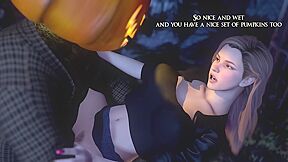 3d Blonde Slut Pleasing Halloween Monster