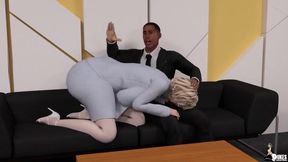 Office Power Play: Female Executive's Intense Encounter with Her Boss