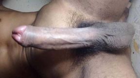 Sexy Indian boy shaving pubic hair and doing handjob