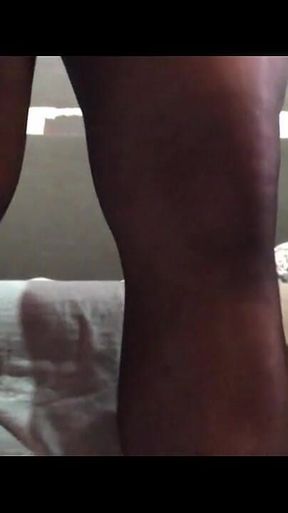 Greek Sissy Slut Play with Her Sexy Legs in Pantyhose with Sexy Lingerie and Cum Orgasm Anal