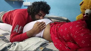 Indian stepsister gives a deepthroat blowjob before doggy fuck