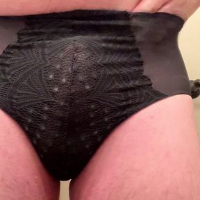 Stroking in teenagers black panty