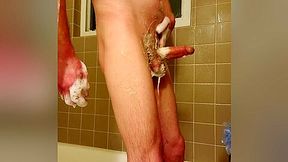 Shower time. Washing my dick for my gf 3